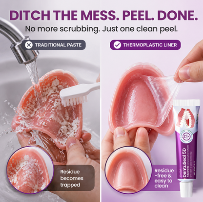 Timilk® DentuSeal 5D Advanced Denture Cushion Adhesive 🦷 Up to 5 Days of Flexible Cushion Hold